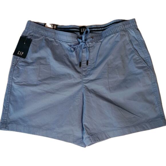 Gap Men's Stretch Twill Pull On Short  Blue Grapemist XXL - Picture 2 of 9